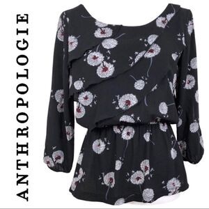 EUC Anthropologie Deletta Wished Blooms Top